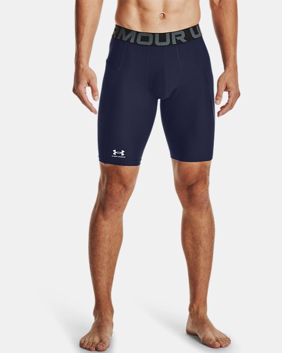 Men's HeatGear® Pocket Long Shorts, Blue, pdpMainDesktop image number 0